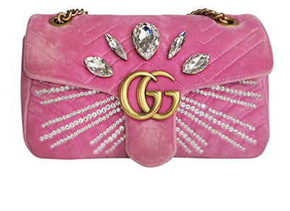 Gucci GG Marmont Embellished Matelasse Shoulder Bag, front view